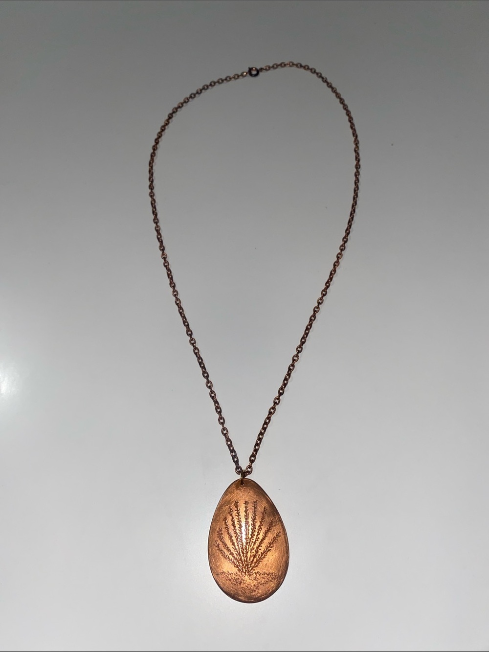 Copper Teardrop Pendant Necklace - Women Jewelry